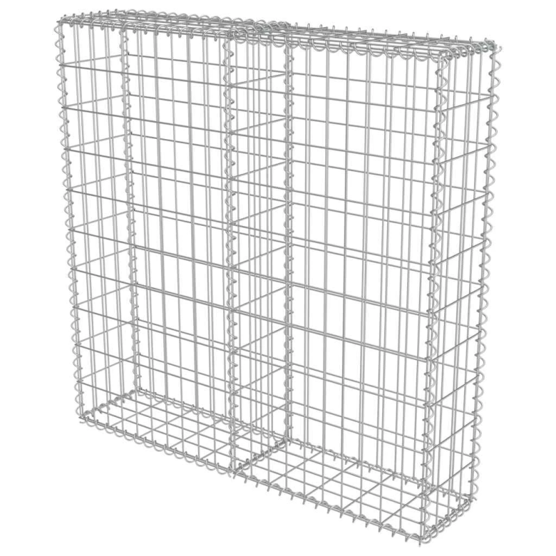 vidaXL gabions ar vāku, cinkots tērauds, 100x20x100 cm