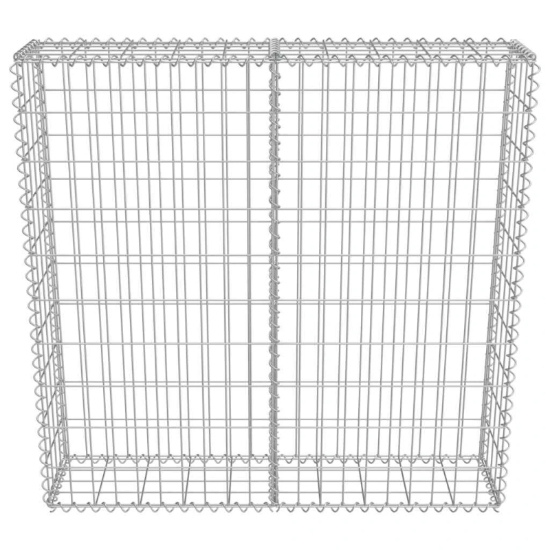 vidaXL gabions ar vāku, cinkots tērauds, 100x20x100 cm