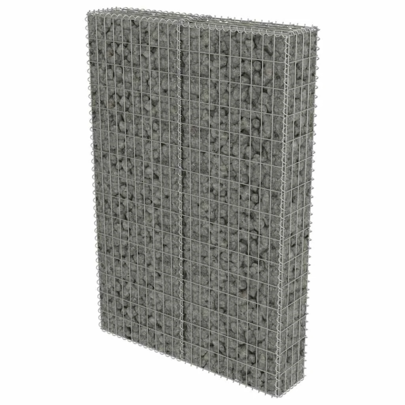 vidaXL gabions ar vāku, cinkots tērauds, 100x20x150 cm