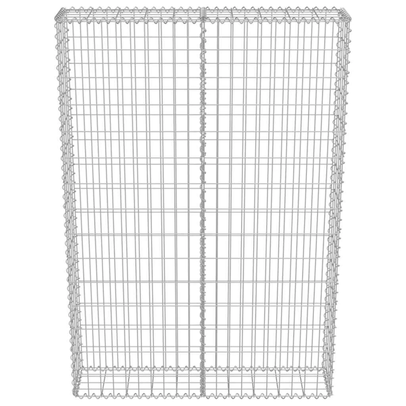 vidaXL gabions ar vāku, cinkots tērauds, 100x20x150 cm