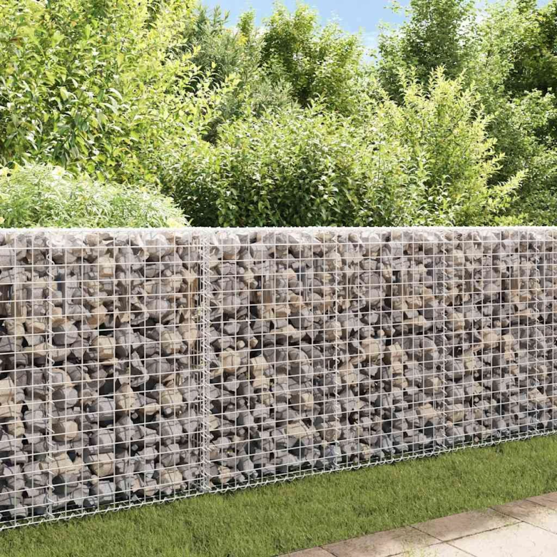 vidaXL gabions ar vāku, cinkots tērauds, 200x20x85 cm