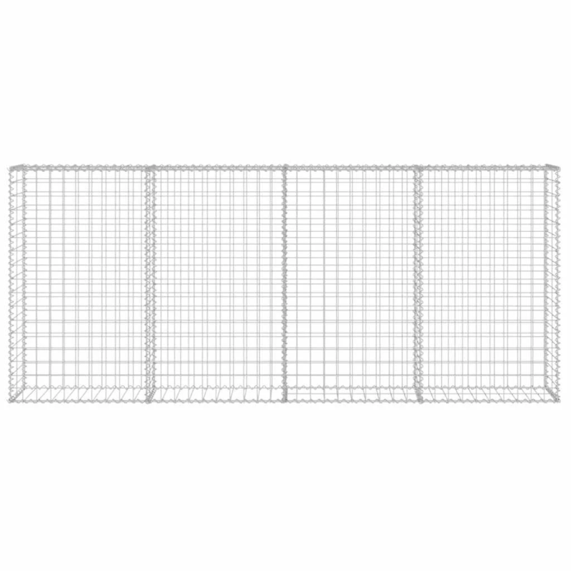 vidaXL gabions ar vāku, cinkots tērauds, 200x20x85 cm