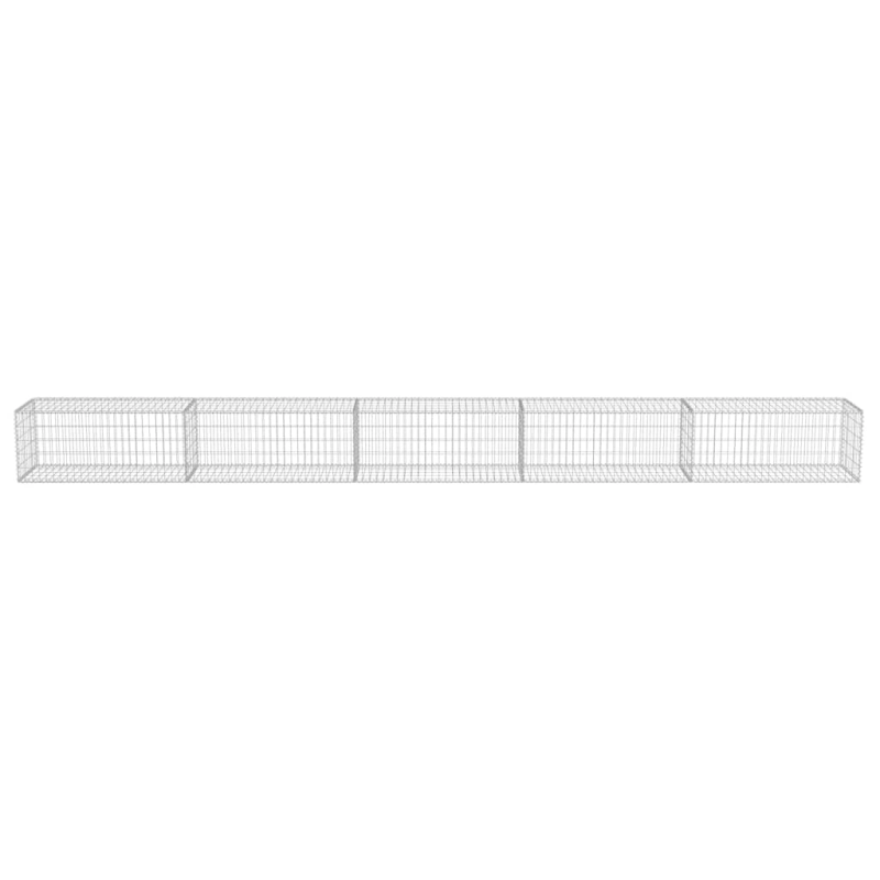 vidaXL gabions ar vāku, cinkots tērauds, 600x50x50 cm