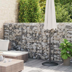 vidaXL gabions ar vāku, cinkots tērauds, 600x50x150 cm