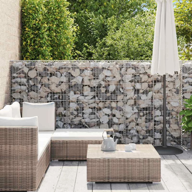 vidaXL gabions ar vāku, cinkots tērauds, 600x50x150 cm