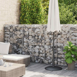 vidaXL gabions ar vāku, cinkots tērauds, 900x50x150 cm