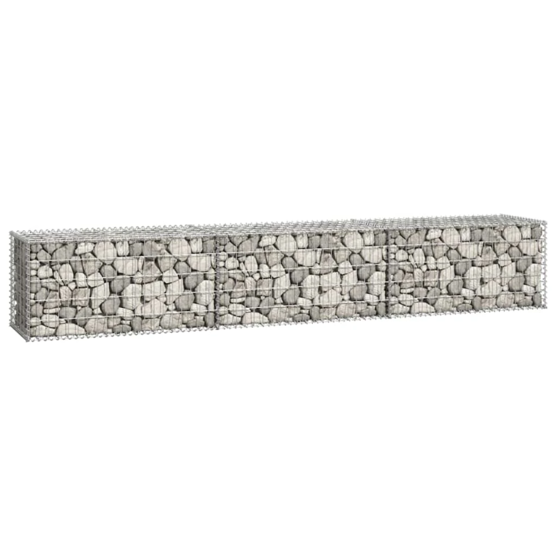 vidaXL gabions ar vāku, cinkots tērauds, 300x50x50 cm