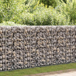 vidaXL gabions ar vāku, cinkots tērauds, 300x50x100 cm
