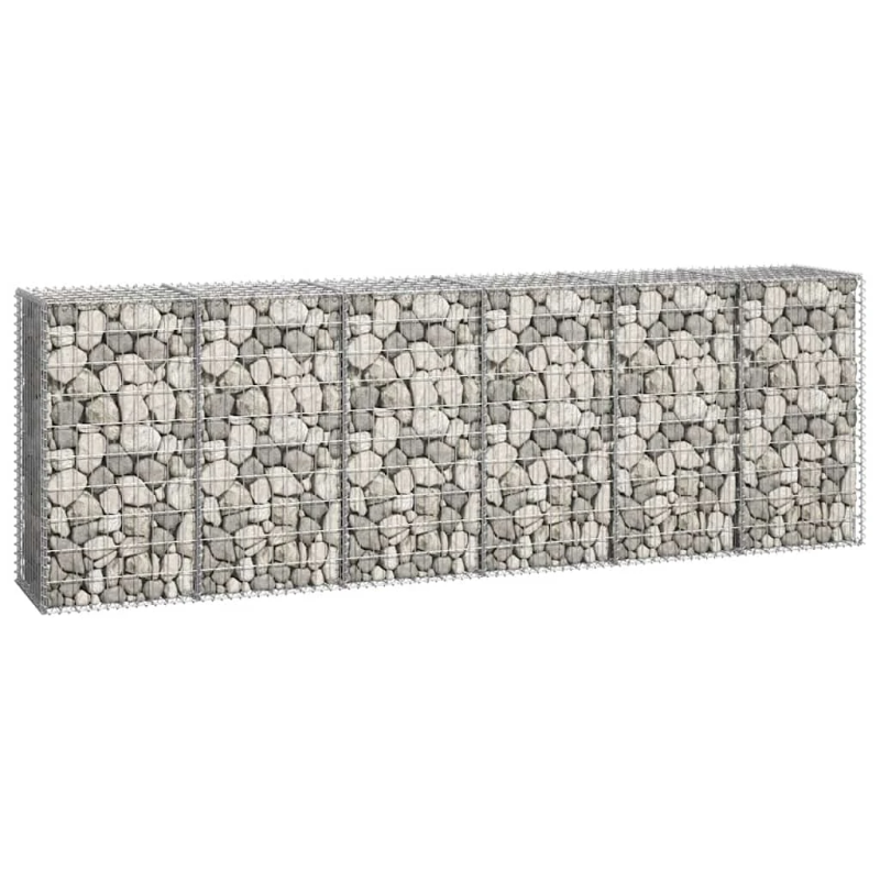 vidaXL gabions ar vāku, cinkots tērauds, 300x50x100 cm