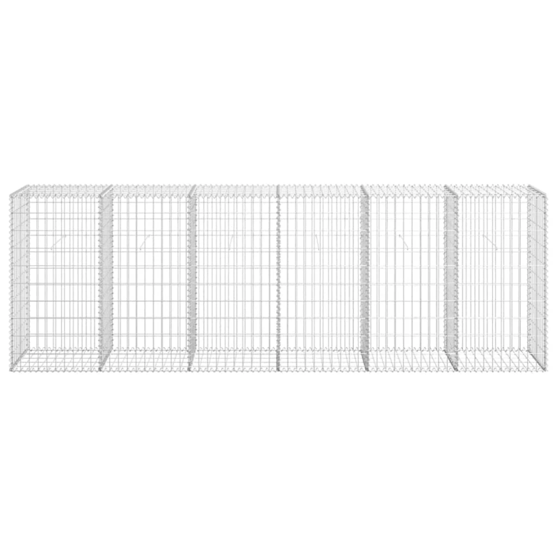 vidaXL gabions ar vāku, cinkots tērauds, 300x50x100 cm
