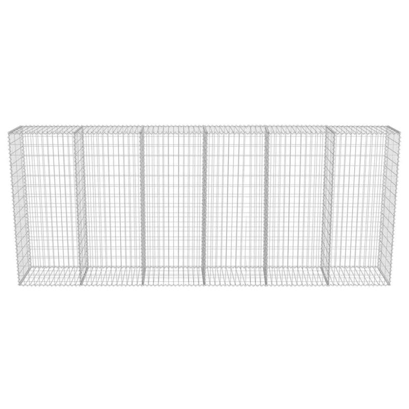 vidaXL gabions ar vāku, cinkots tērauds, 300x50x150 cm