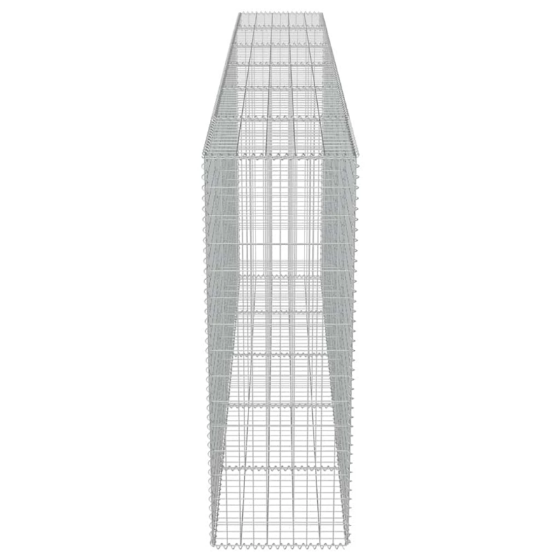 vidaXL gabions ar vāku, cinkots tērauds, 300x50x150 cm