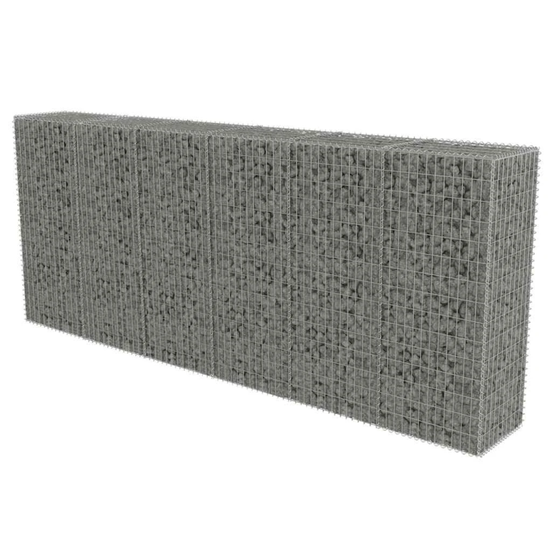 vidaXL gabions ar vāku, cinkots tērauds, 300x50x150 cm