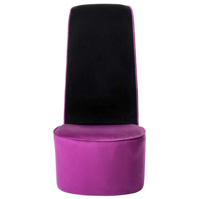 vidaXL atpūtas krēsls ar augstu atzveltni, violets samts