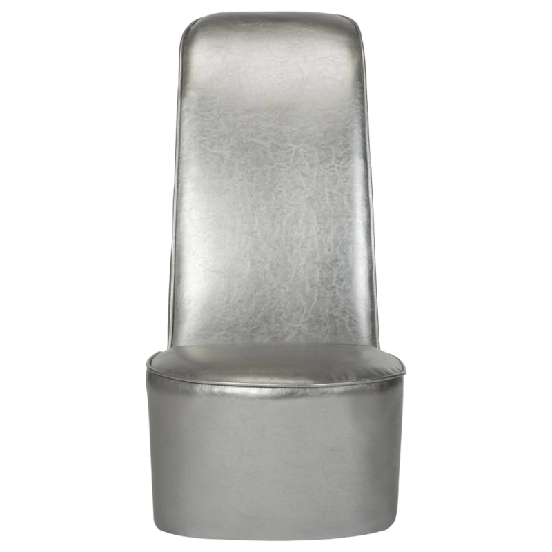 vidaXL krēsls, augstpapēžu kurpes dizains, sudraba mākslīgā āda