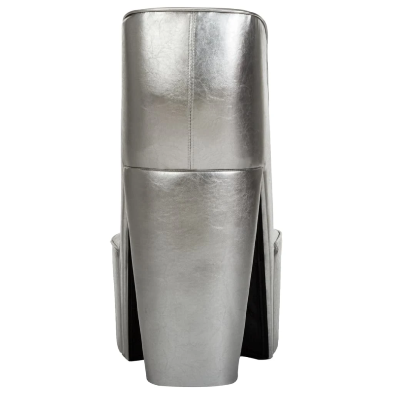 vidaXL krēsls, augstpapēžu kurpes dizains, sudraba mākslīgā āda