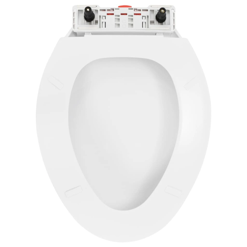 vidaXL tualetes poda sēdeklis, lēnās aizvēršanas funkcija, balts
