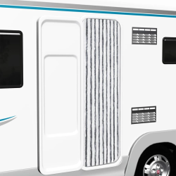 vidaXL kukaiņu aizkars, 56x185 cm, pelēks un balts šenils