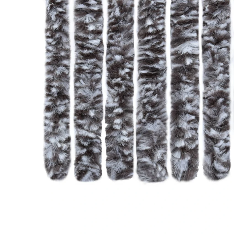 vidaXL kukaiņu aizkars, 56x185 cm, brūns un bēšs šenils