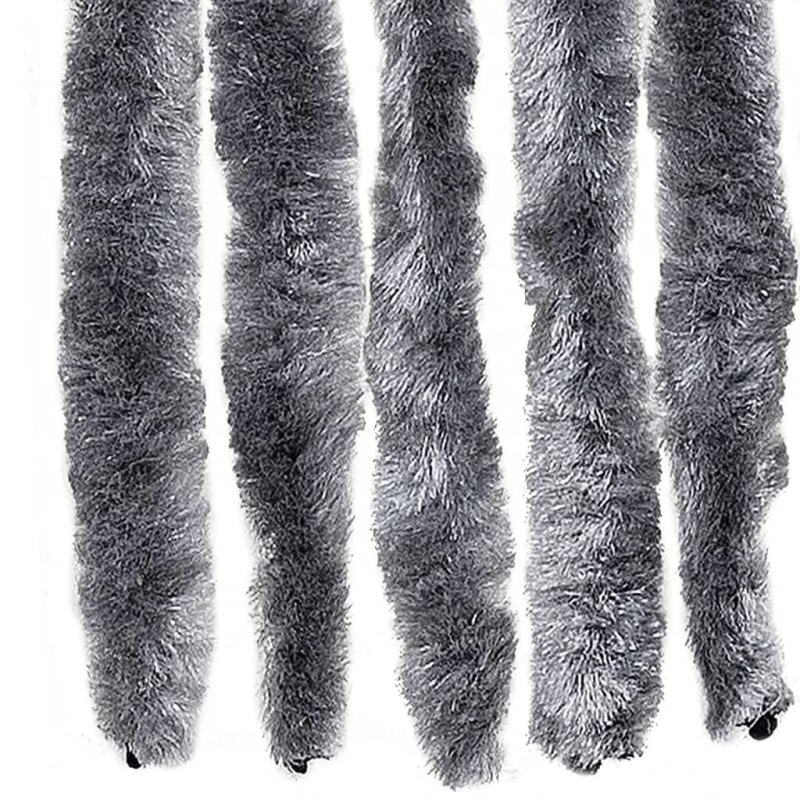 vidaXL kukaiņu aizkars, 100x220 cm, sudraba krāsas šenils