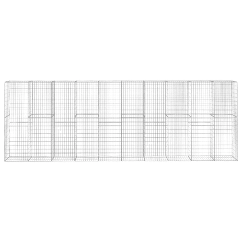 vidaXL gabions ar vāku, cinkots tērauds, 600x50x200 cm