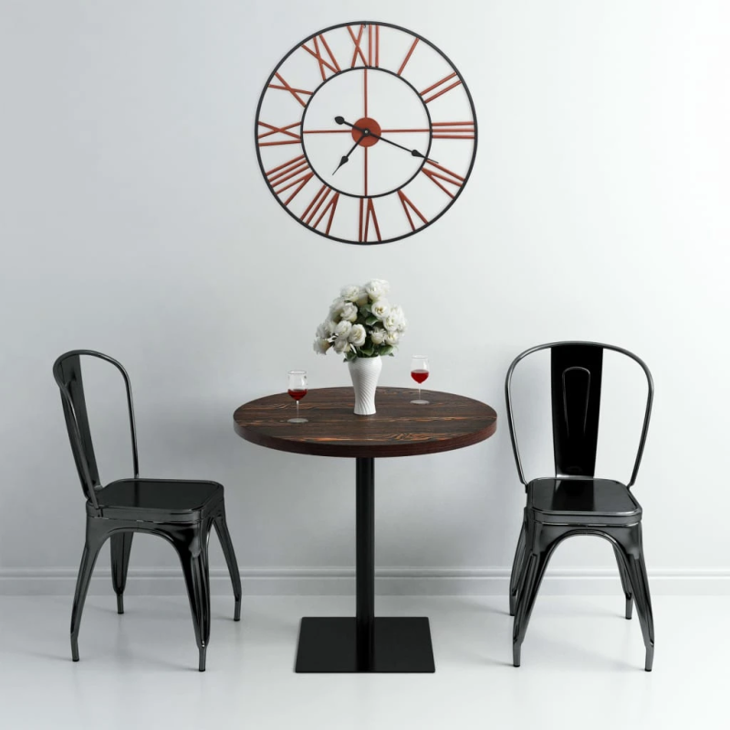 vidaXL sienas pulkstenis, 58 cm, metāls, sarkans