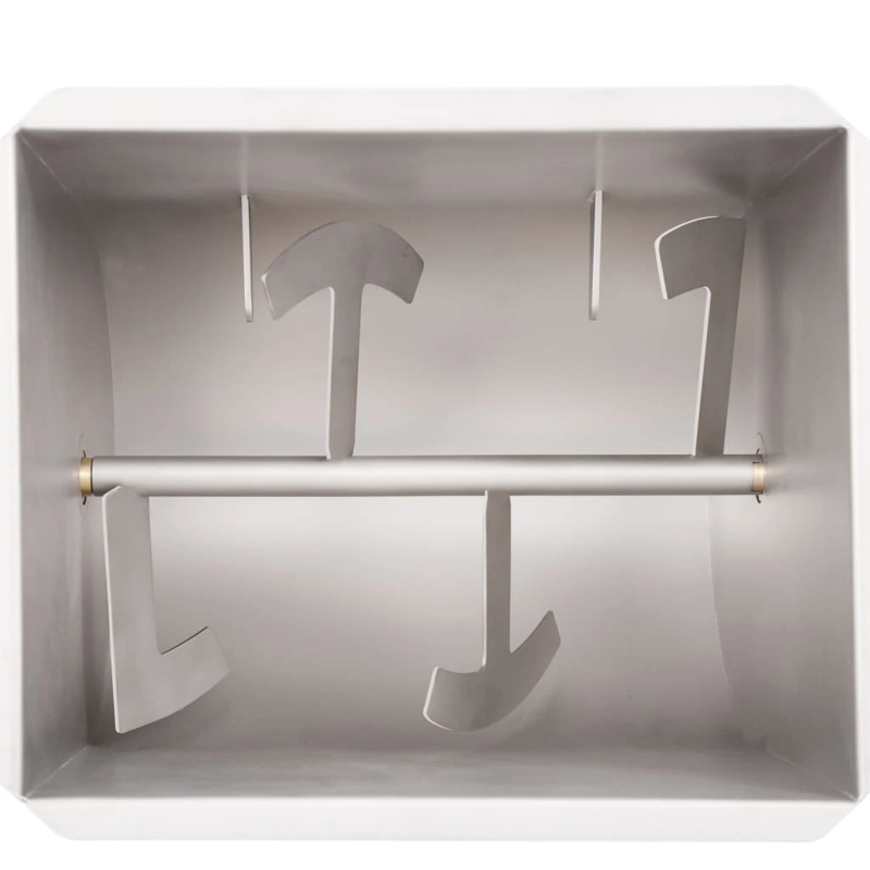 vidaXL manuāls gaļas maisītājs ar vāku, nerūsējošs tērauds