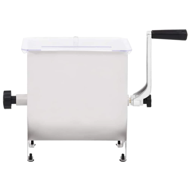 vidaXL manuāls gaļas maisītājs ar vāku, nerūsējošs tērauds