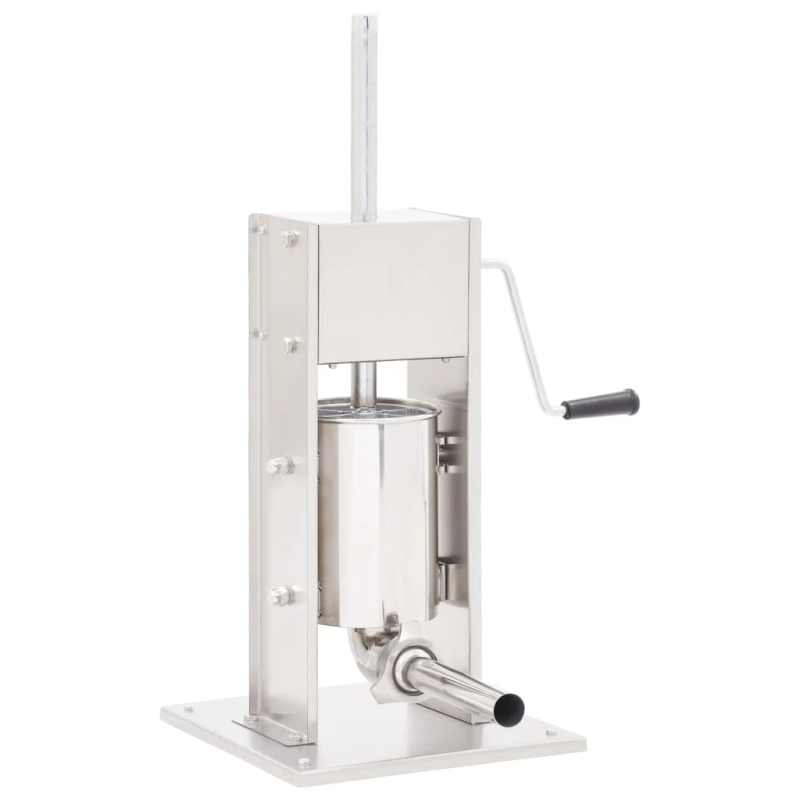 vidaXL manuāls desu pildītājs, 3 L, sudraba krāsa, nerūsējošs tērauds