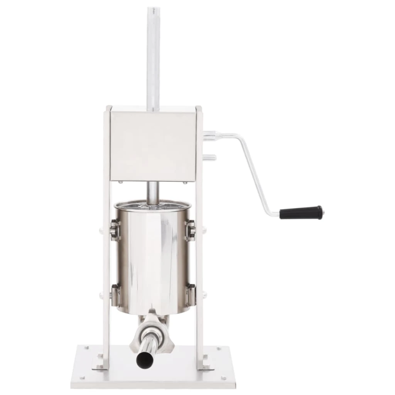 vidaXL manuāls desu pildītājs, 3 L, sudraba krāsa, nerūsējošs tērauds