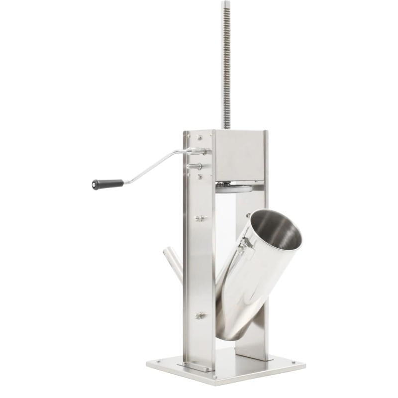 vidaXL manuāls desu pildītājs, sudraba krāsa, 5 L, nerūsējošs tērauds