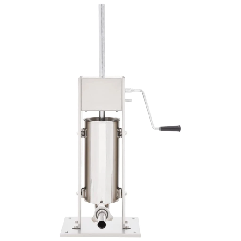 vidaXL manuāls desu pildītājs, sudraba krāsa, 5 L, nerūsējošs tērauds