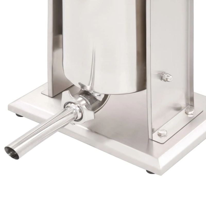 vidaXL manuāls desu pildītājs, sudraba krāsa, 10 L, nerūsējošs tērauds