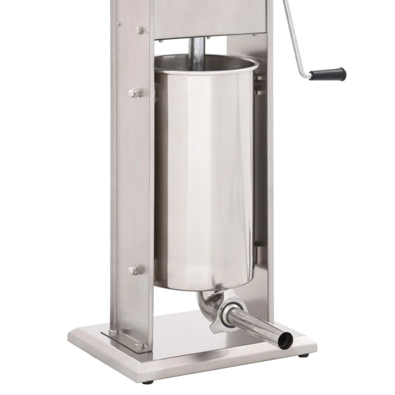 vidaXL manuāls desu pildītājs, sudraba krāsa, 15 L, nerūsējošs tērauds