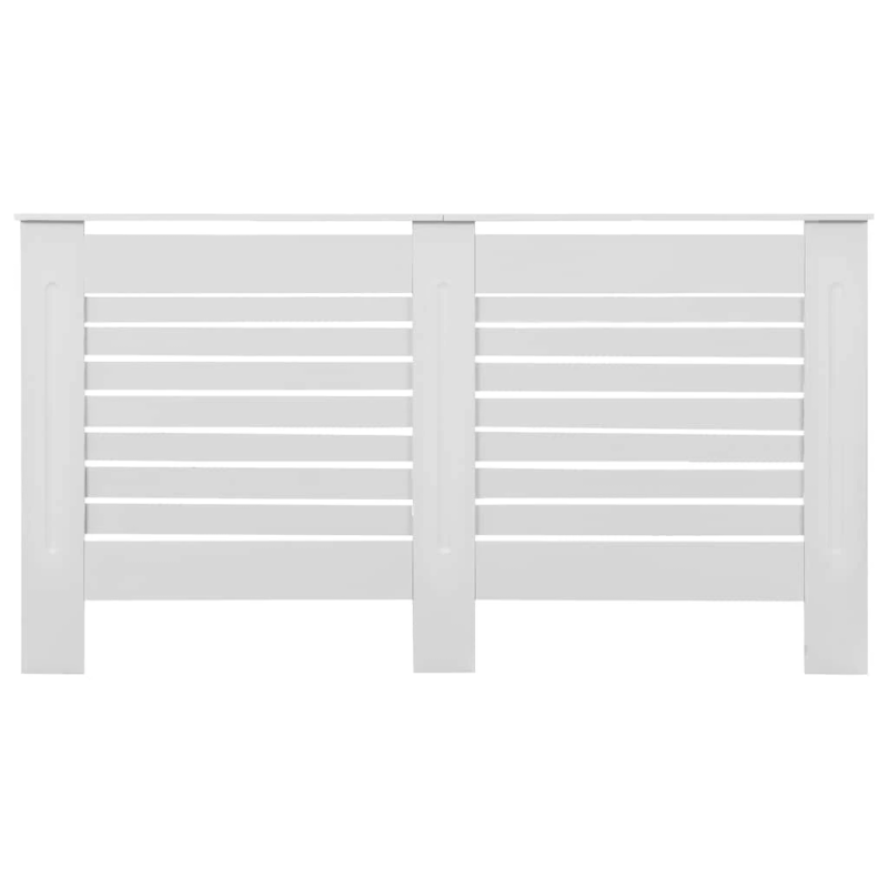 vidaXL radiatora pārsegs, balts, 152x19x81,5 cm, MDF