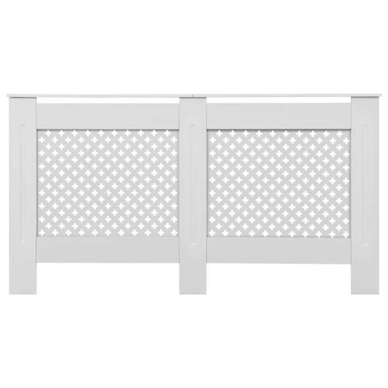 vidaXL radiatora pārsegs, balts, 152x19x81,5 cm, MDF