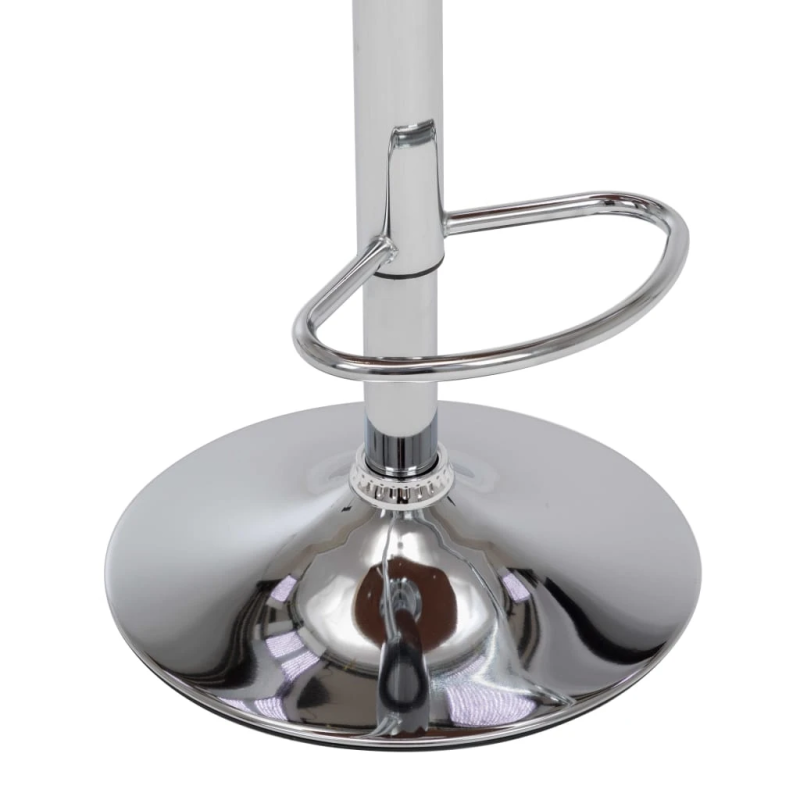 vidaXL bāra krēsli, 2 gab., izliekts koks, krēmkrāsas mākslīgā āda