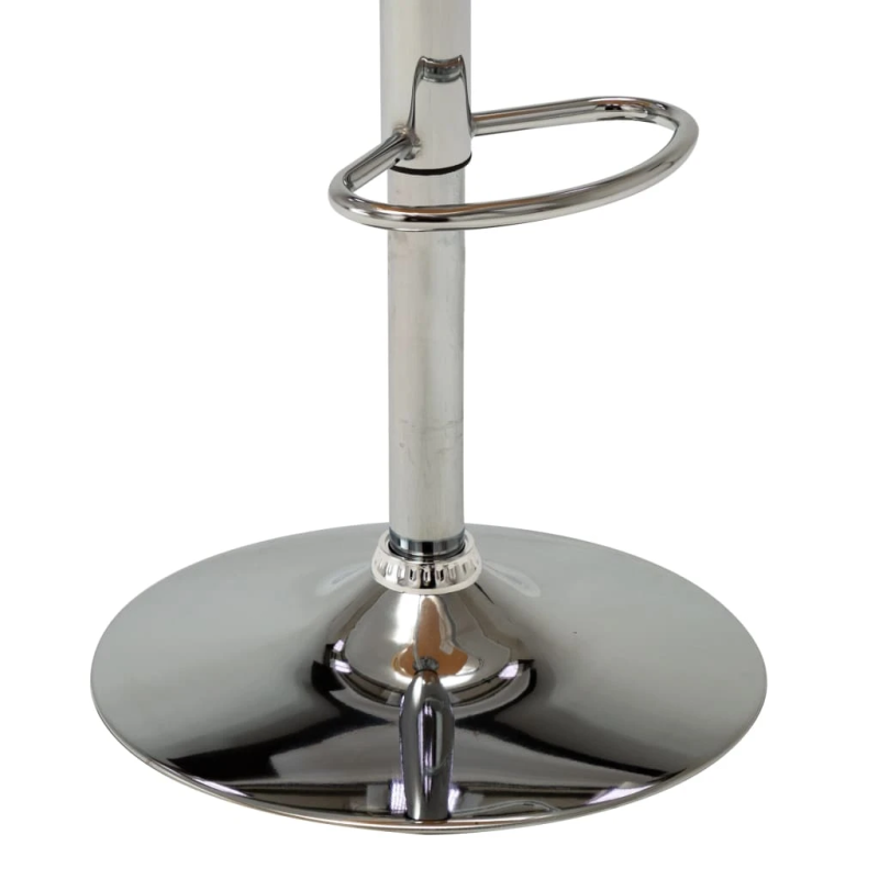 vidaXL bāra krēsls, krēmkrāsas, liekts koks un mākslīgā āda