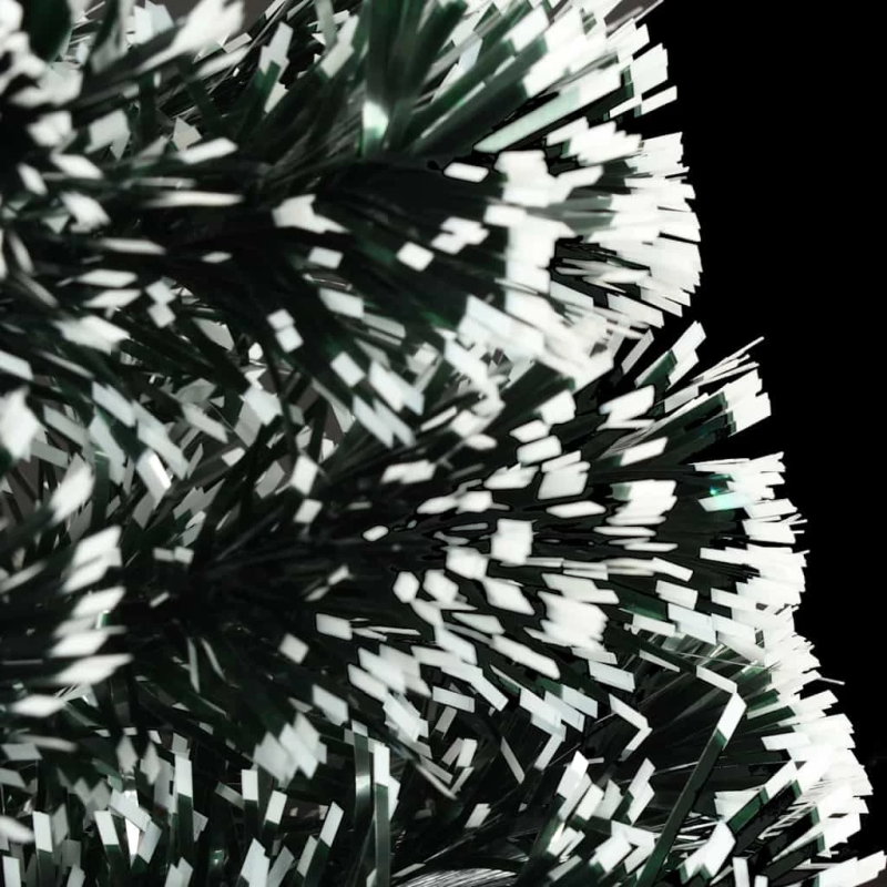 vidaXL izgaismota Ziemassvētku egle ar statīvu un LED, 240cm, optiskā šķiedra