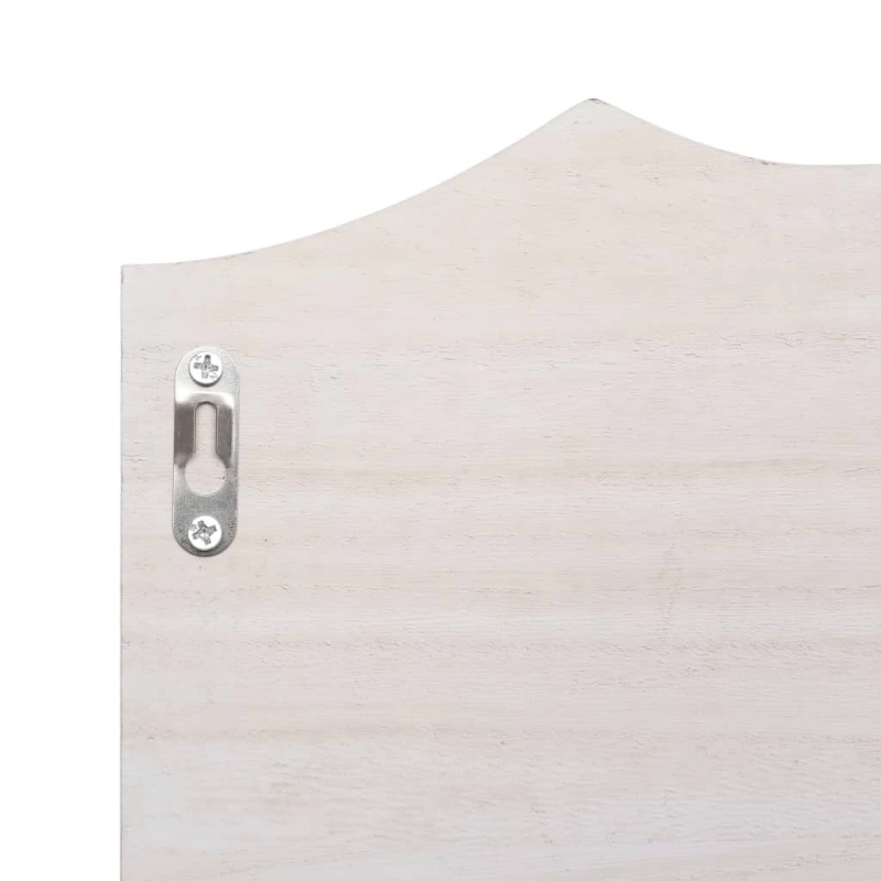 vidaXL sienas drēbju pakaramais, balts, 50x10x23 cm, koks