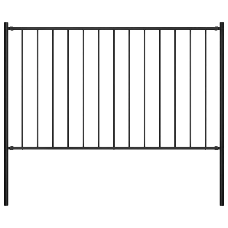 vidaXL žoga panelis ar stabiem, pulverkrāsots tērauds, 1,7x1,25 m