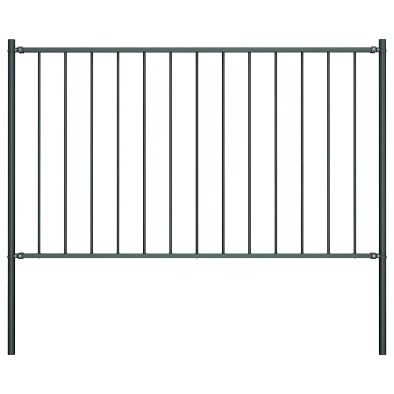 vidaXL žoga panelis ar stabiem, pulverkrāsots tērauds, 1,81x0,75 m, antracīta krāsa