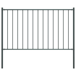 vidaXL žoga panelis ar stabiem, pulverkrāsots tērauds, 1,81x1,25 m, antracīta krāsa