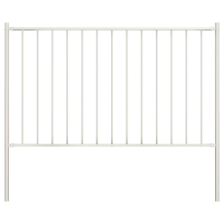 vidaXL žoga panelis ar stabiem, pulverkrāsots tērauds, 1,81x1,25 m, balts