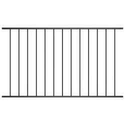 vidaXL žoga panelis, pulverkrāsots tērauds, 1,63x1 m, melns