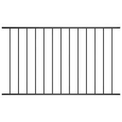 vidaXL žoga panelis, pulverkrāsots tērauds, 1,63x1,25 m, melns