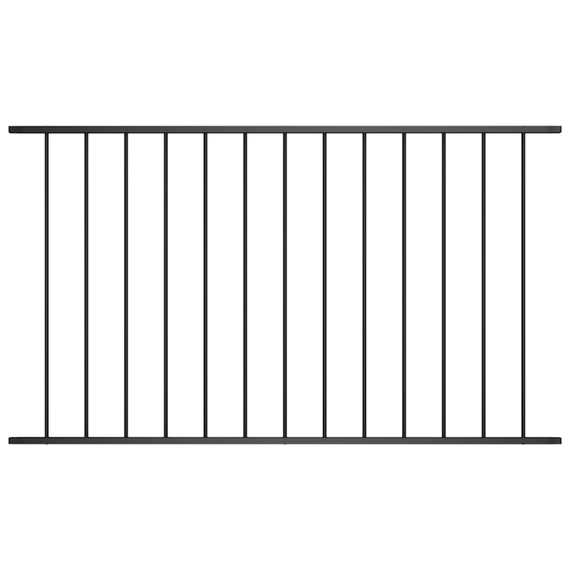 vidaXL žoga panelis, pulverkrāsots tērauds, 1,63x1,25 m, melns