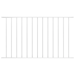 vidaXL žoga panelis, pulverkrāsots tērauds, 1,63x0,75 m, balts