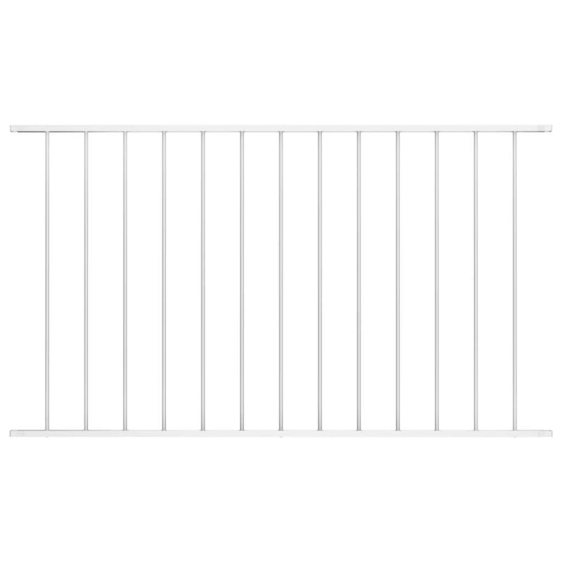 vidaXL žoga panelis, pulverkrāsots tērauds, 1,63x0,75 m, balts