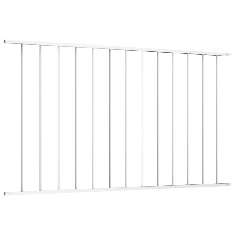 vidaXL žoga panelis, pulverkrāsots tērauds, 1,63x0,75 m, balts